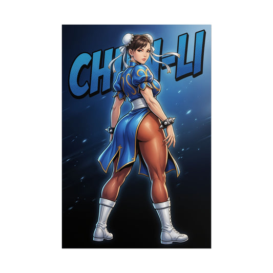 Chun Li Street Fighter Poster, Street Fighter Wall Art Print, Fighting Game Girl Decor, Gamer Room Wall Art, Gift