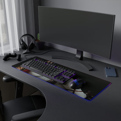 Килимок для столу Mikasa Ackerman – світлодіодний RGB-підсвітлювальний килимок, ігрова конфігурація для дівчат з аніме Waifu
