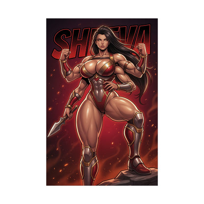 Sheeva Mortal Kombat Poster, Mortal Kombat Wall Art, Four Arm Warrior Girl Decor, Fighting Game Wall Art, Gamer Gift