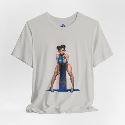 Chun-Li T-Shirt | Street Fighter Grafik-T-Shirt für Gamer &amp; Anime-Fans | Kämpfer-Waifu-Shirt