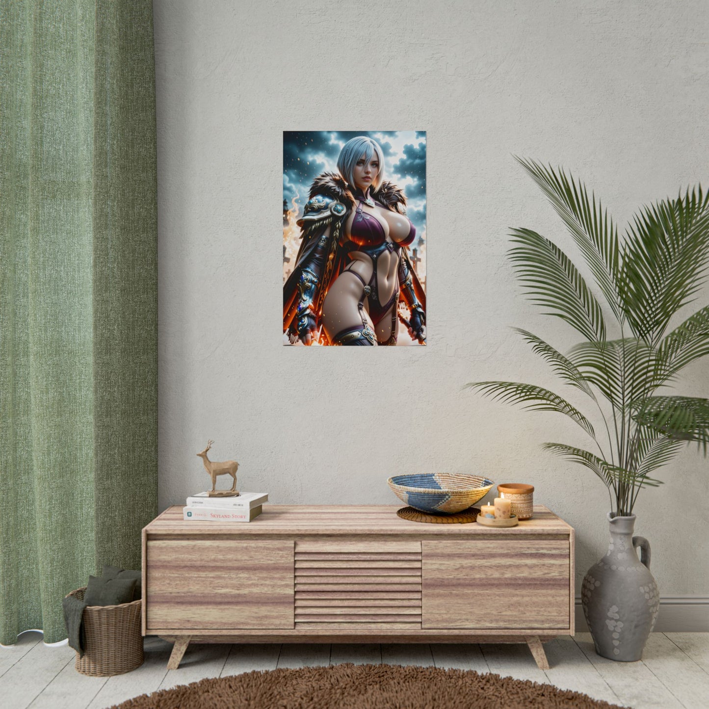 Настінний художній принт аніме | Плакат Айві Валентайн з фентезійним Вайфу для декору спальні