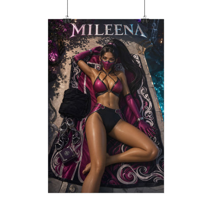Mileena Character Poster Mortal Kombat Gamer Gift Gaming Setup Wall Decor Print