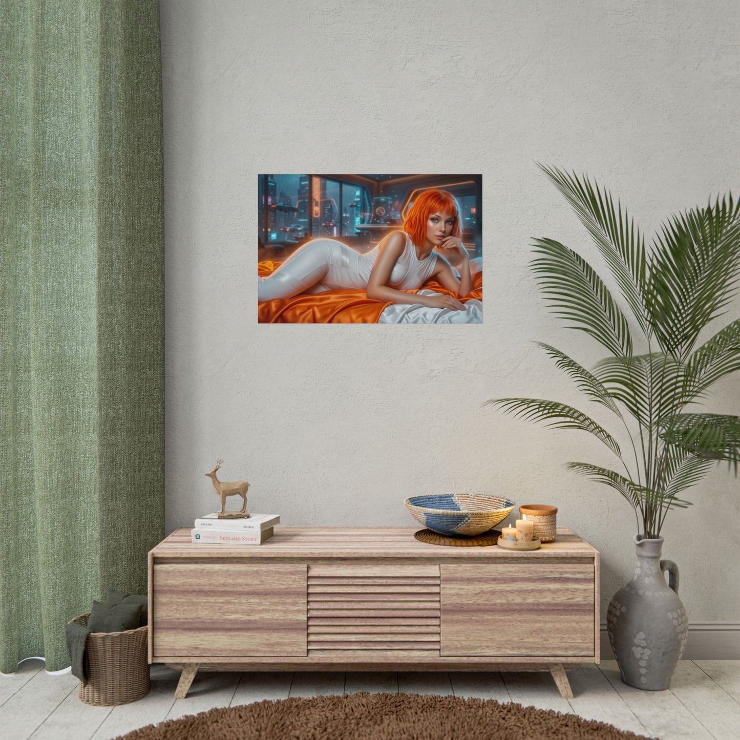 Leeloo Poster, Sci Fi Wall Art, Movie Print, Gamer Room Decor
