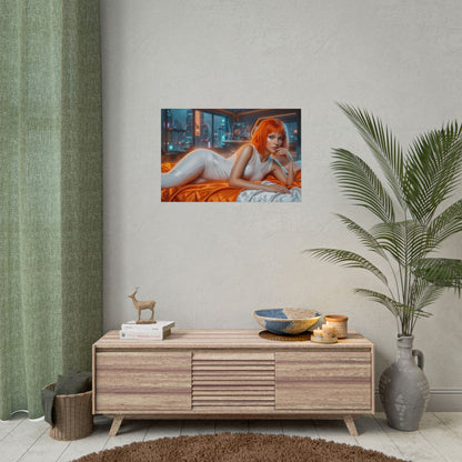 Leeloo Poster, Sci Fi Wall Art, Movie Print, Gamer Room Decor