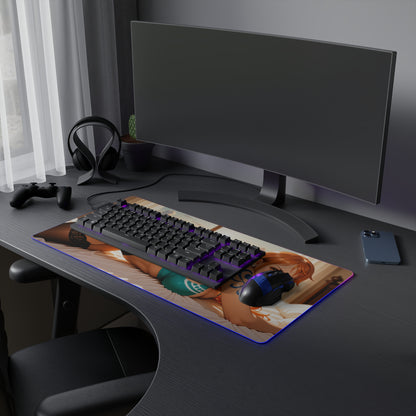 Nami Desk Mat – LED RGB Pad, Waifu Anime Girl Gaming Setup