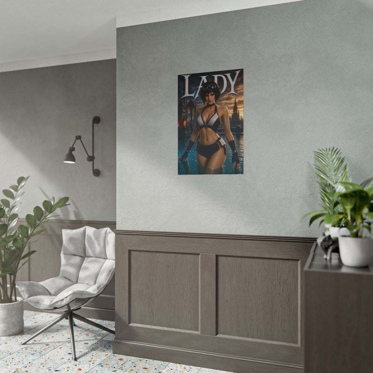 Lady Character Poster Devil May Cry Gamer Gift Gaming Setup Wall Decor Print