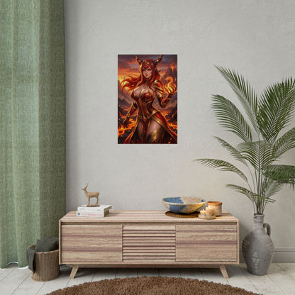 Alexstrasza World of Warcraft Poster Drachenkönigin Frau Wandkunst Fantasy Charakterdruck Spielzimmer Deko Geschenk