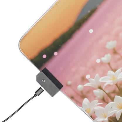 Килимок для столу Aerith Gainsborough – світлодіодний RGB-підсвітлювальний килимок, ігровий комплект Waifu Anime Girl