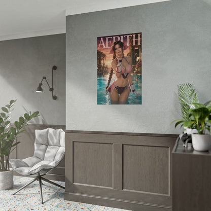 Aerith Gainsborough Character Wall Art Fantasy Poster Collector Gift Decor