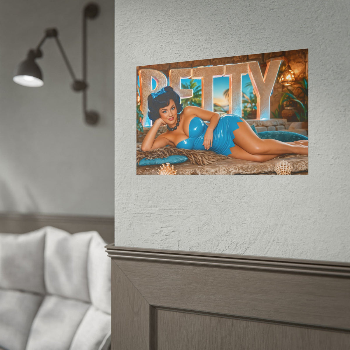 Betty Rubble The Flintstones Retro Poster Cartoon Wall Art Room Decor