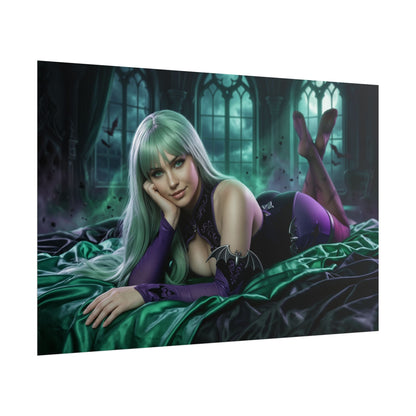 Morrigan Aensland Poster, Darkstalkers Wall Art, Anime Print Decor