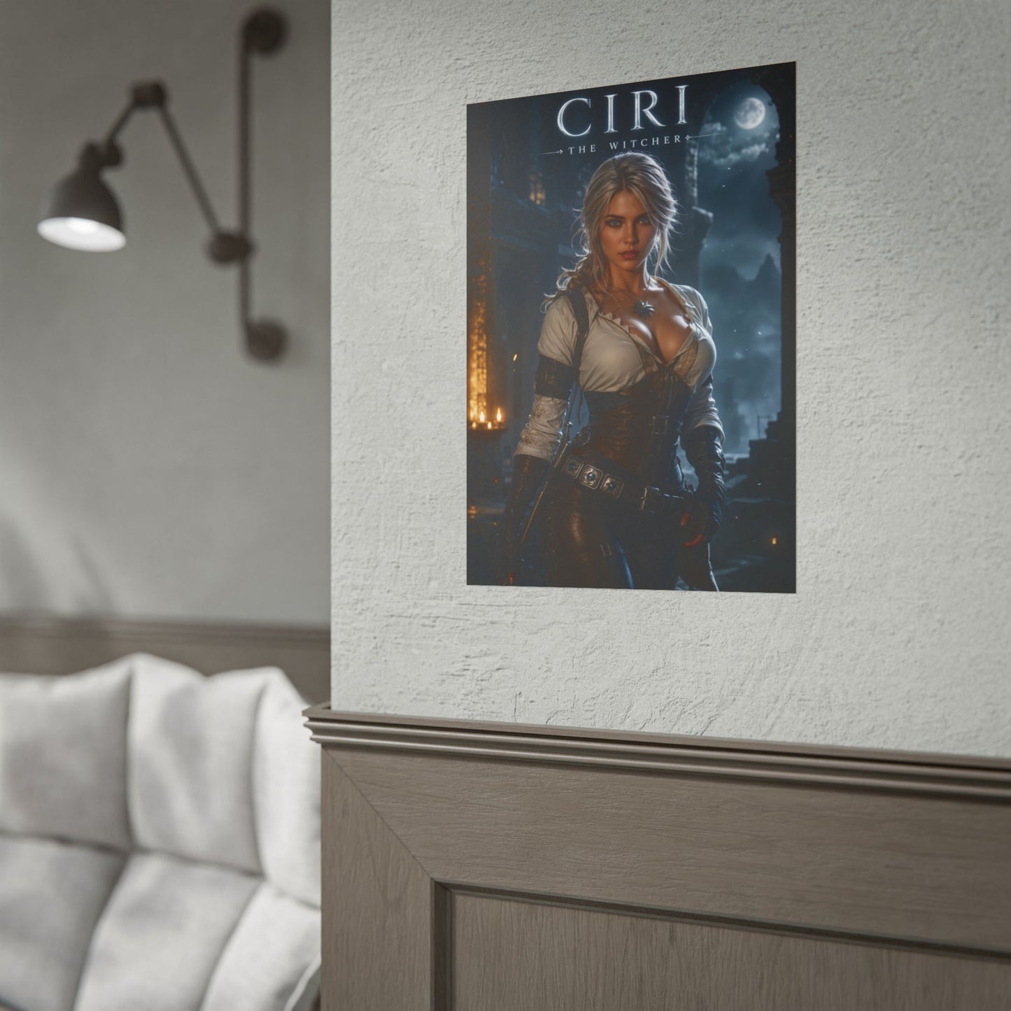 Ciri Poster, The Witcher Wall Art, Fantasy Art Print, Room Decor