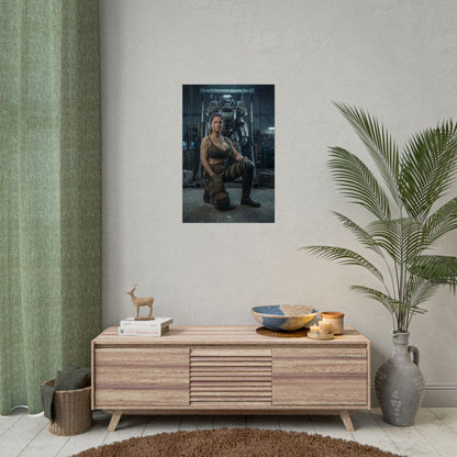Fallout Survivor Woman Poster / Fallout Survivor Wall Art / Fallout Survivor Art Print / Fallout Poster - realistic hardened female wasteland survivor art
