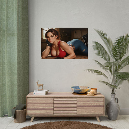 Настінне мистецтво Survivor Waifu | Аніме-постер Клер Редфілд для геймерів