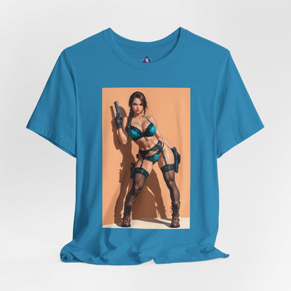 Lara Croft T-Shirt | Tomb Raider Grafik-T-Shirt für Gamer &amp; Anime-Fans | Abenteuerheldin-Shirt