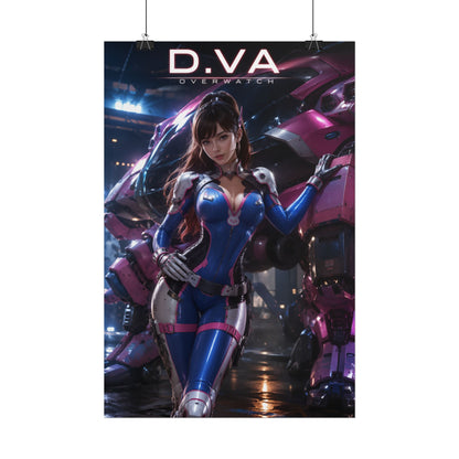 D.VA Overwatch Poster, Gaming Poster, Sci Fi Wall Art, Room Decor