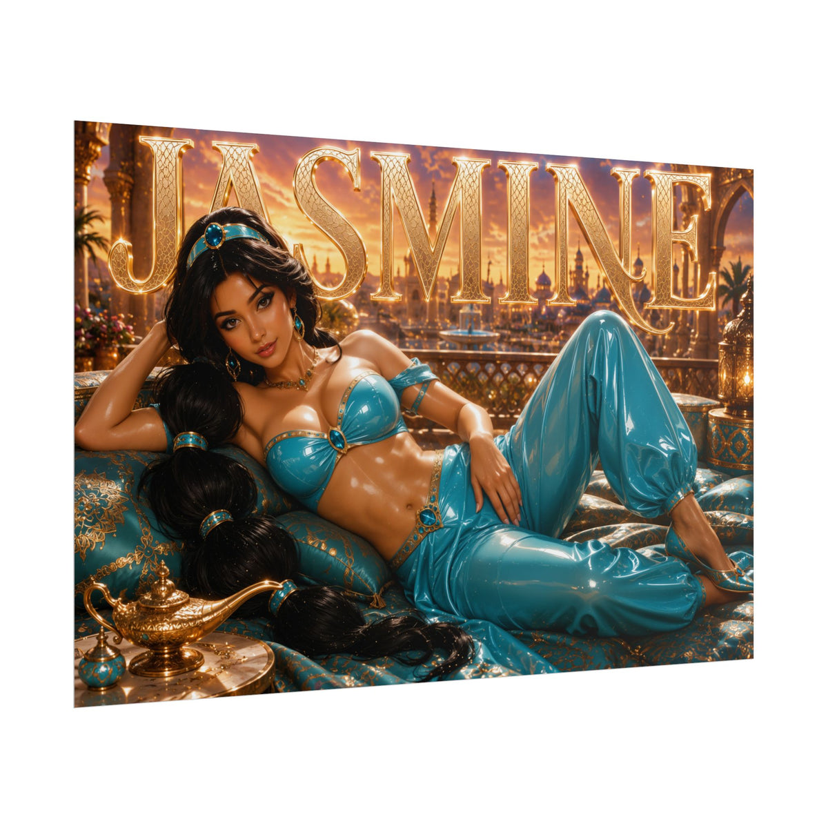 Princess Jasmine Aladdin Poster Fantasy Wall Art Room Decor Collectible Print