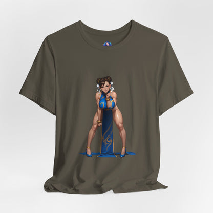 Chun-Li T-Shirt | Street Fighter Grafik-T-Shirt für Gamer &amp; Anime-Fans | Kämpfer-Waifu-Shirt