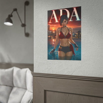 Gaming Wall Art Ada Wong Resident Evil Poster Bedroom Game Room Decor Art Print