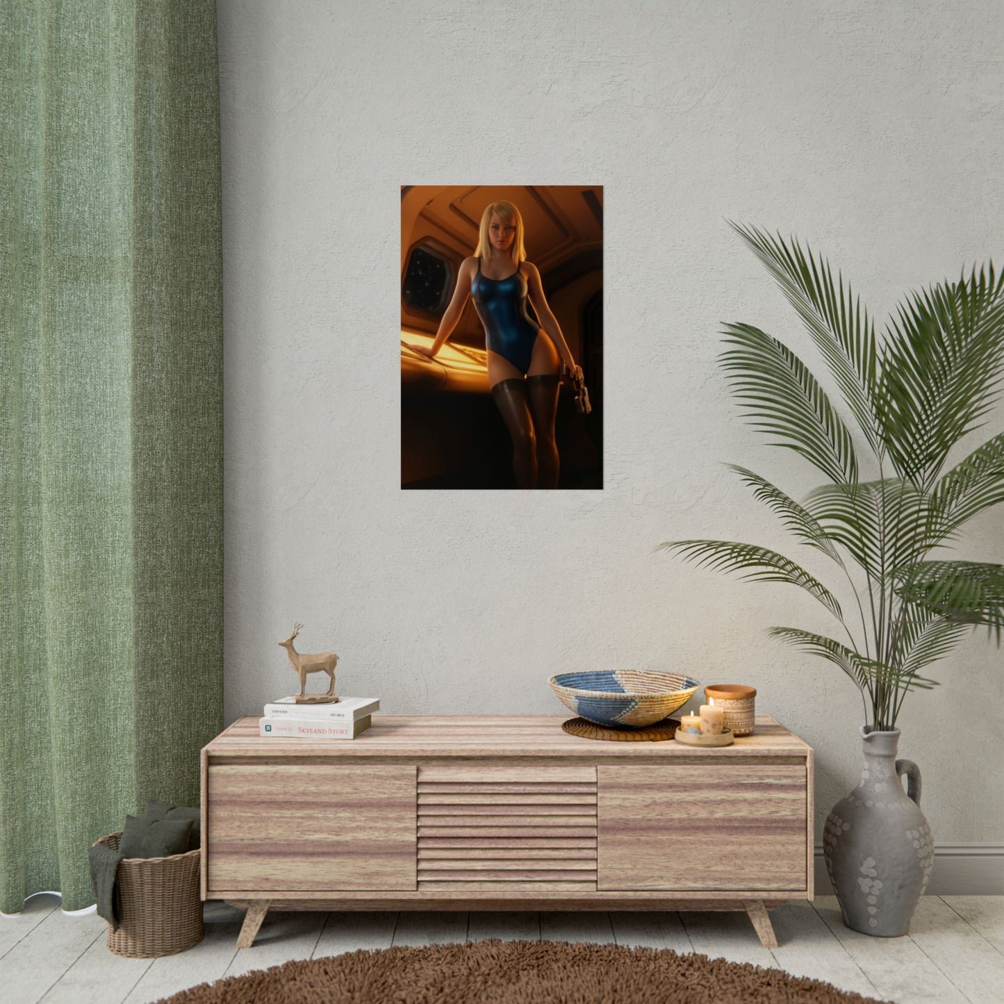 Samus Aran Poster – Sci Fi Wall Art Print, Classic Space Hero Decor