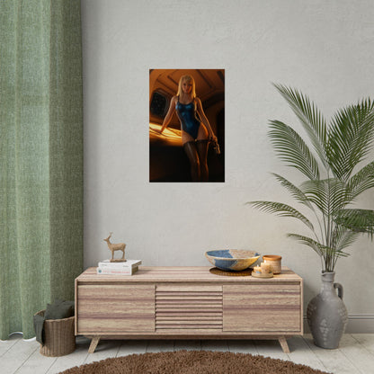 Samus Aran Poster – Sci Fi Wall Art Print, Classic Space Hero Decor