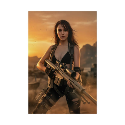 Quiet Metal Gear Poster, Metal Gear Wall Art Print, Tactical Soldier Girl Decor, Action Game Artwork, Gamer Gift