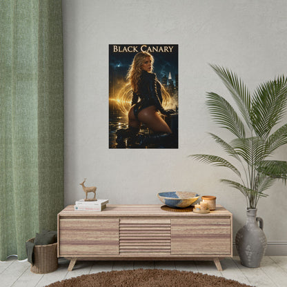 Black Canary Poster, DC Comics Wall Art, Superhero Print, Gamer Decor
