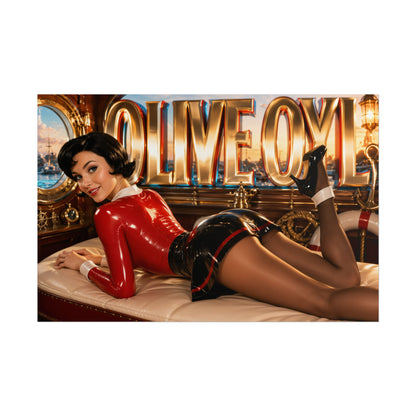 Olive Oyl Popeye Poster Retro Cartoon Wall Art Room Decor Collectible Print