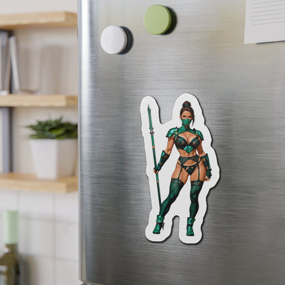 Магніт на холодильник із нефритовою тематикою Mortal Kombat – аніме-дівчина-воїн, декор для геймерів