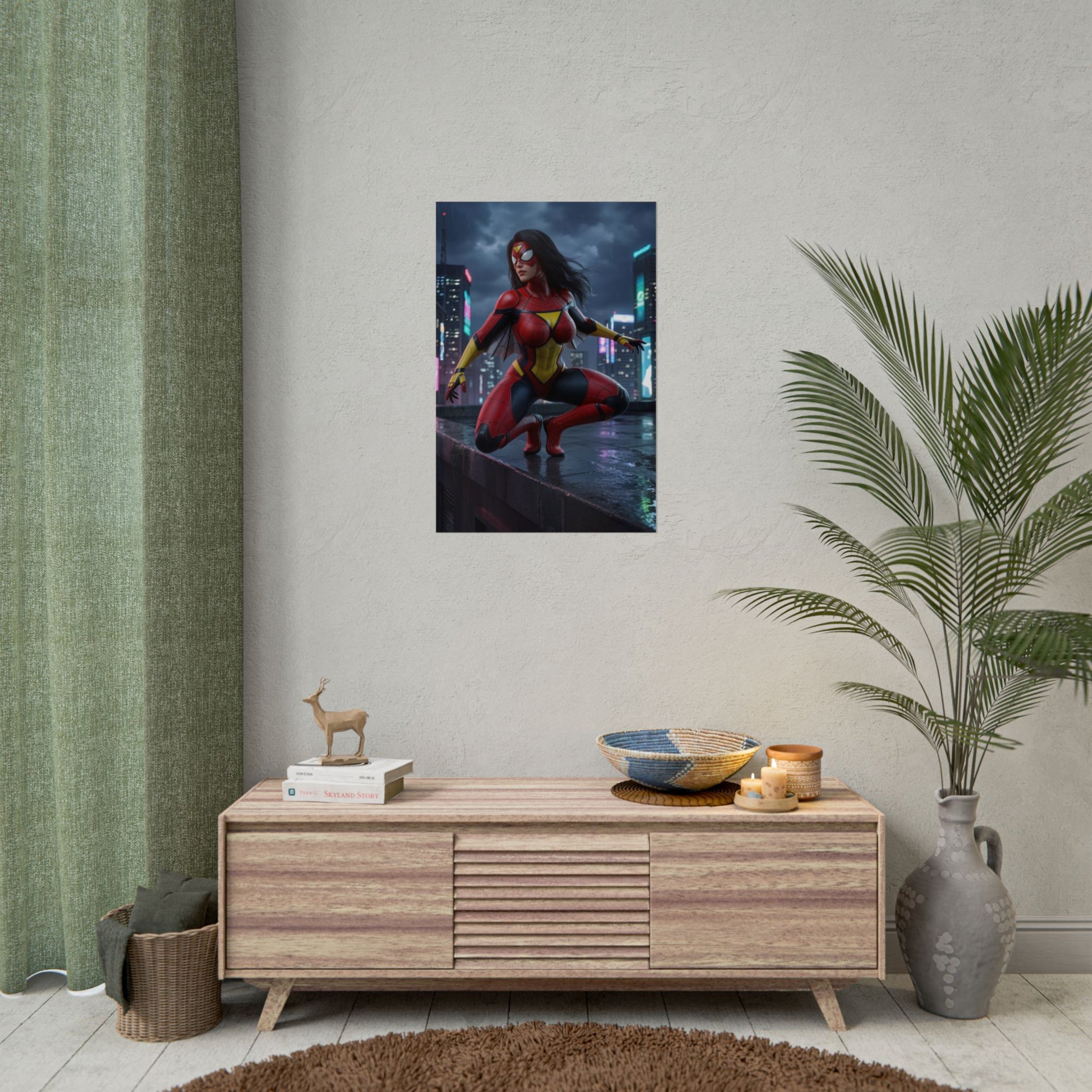 Spider-Woman Poster, Marvel Art Print – Jessica Drew Wall Art - premium gamer room and Marvel fan wall decor