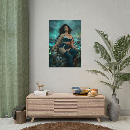 Fallout Radiant Woman Poster / Fallout Radiant Wall Art / Fallout Radiant Art Print / Fallout Poster - dramatic glowing female lead art print