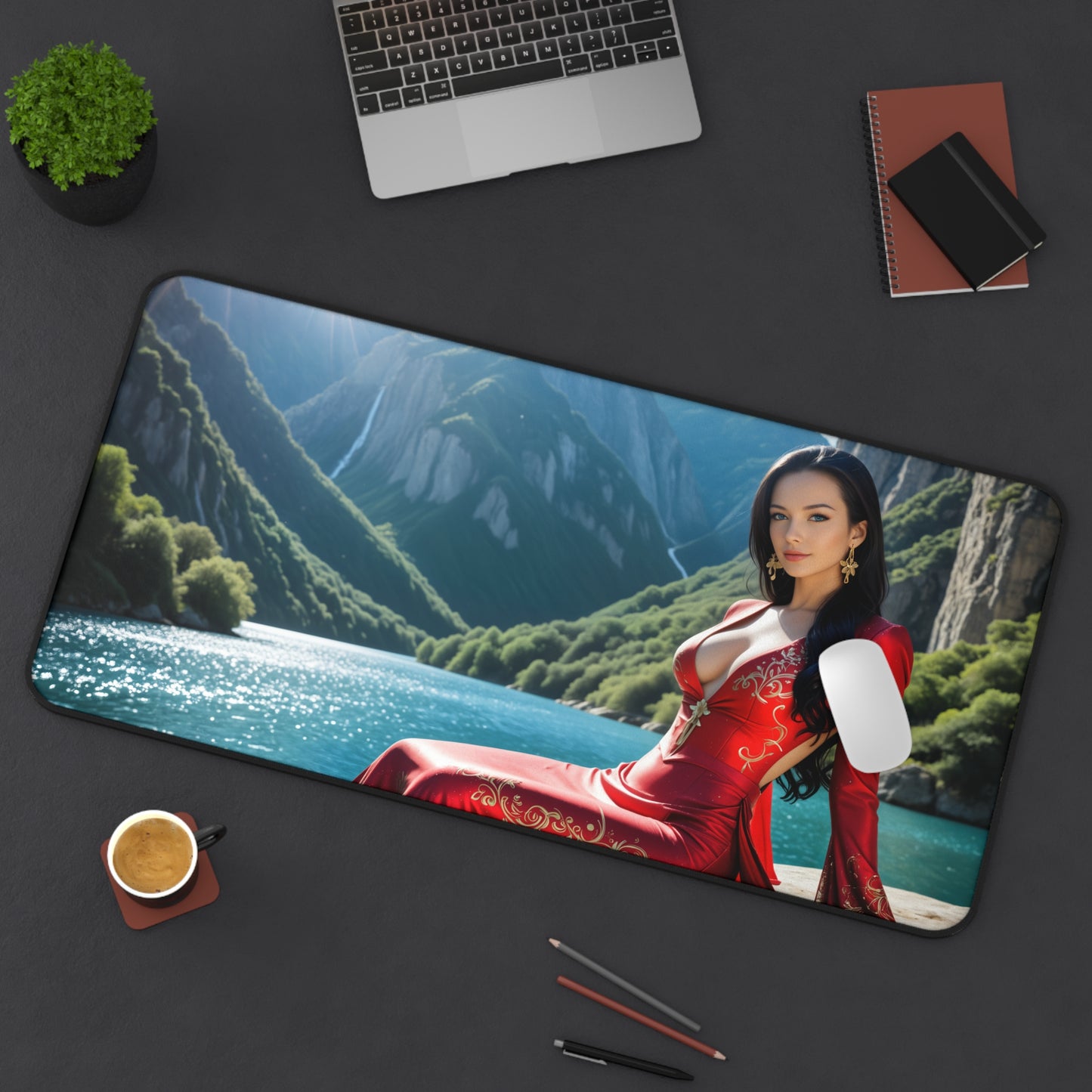 Gaming-Mauspad – Boa Hancock Schreibtischunterlage, Anime-Kämpferin, großes Schreibtischpad