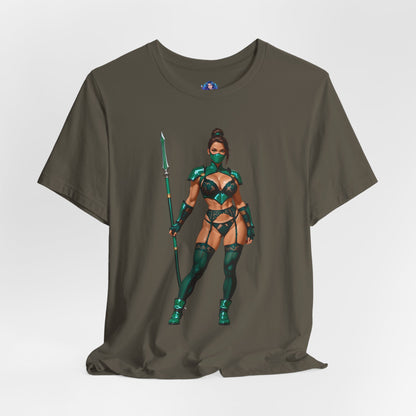 Jade T-Shirt | Mortal Kombat Grafik-T-Shirt für Gamer &amp; Anime-Fans | Krieger-Waifu-Shirt