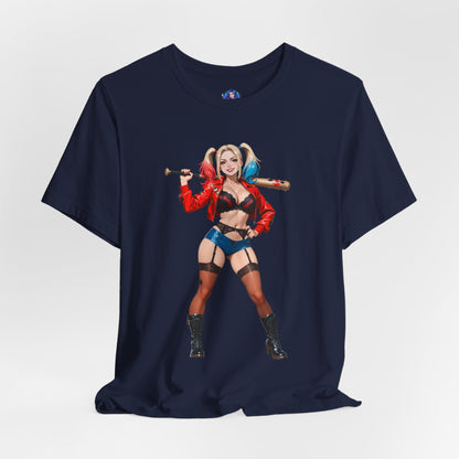 Harley Quinn Grafik-T-Shirt | DC-Bösewicht-T-Shirt für Anime- und Gaming-Fans | Waifu-Streetwear