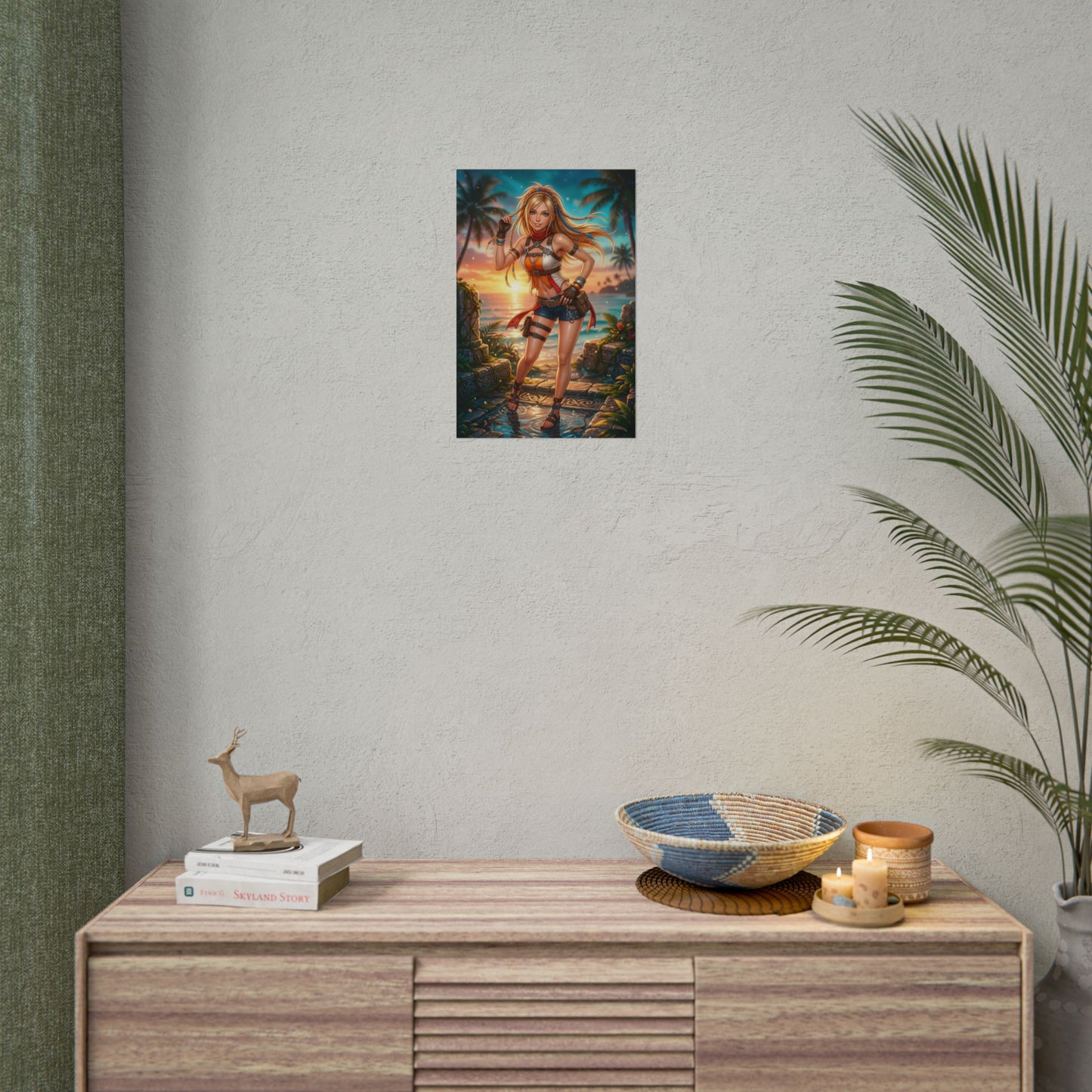 Rikku Final Fantasy X Poster Anime RPG Wall Art Blonde Girl Print Fantasy Woman Decor Gaming Room Gift
