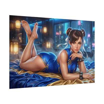 Chun-Li Poster, Street Fighter Wall Art, Gaming Poster, Pin Up Decor