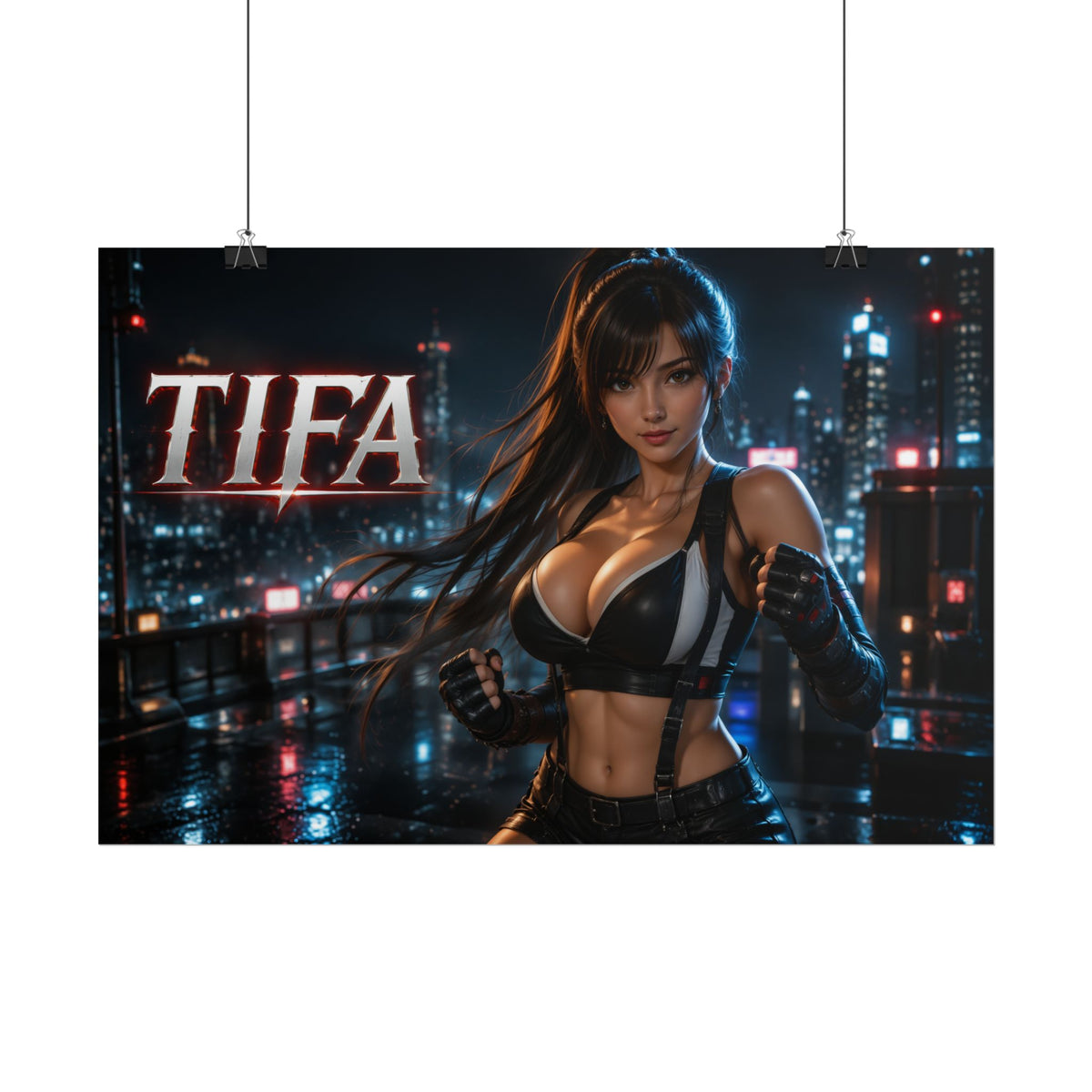 Game Room Decor Tifa Lockhart Poster Character Wall Art Gamer Gift