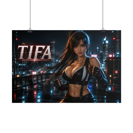 Game Room Decor Tifa Lockhart Poster Character Wall Art Gamer Gift