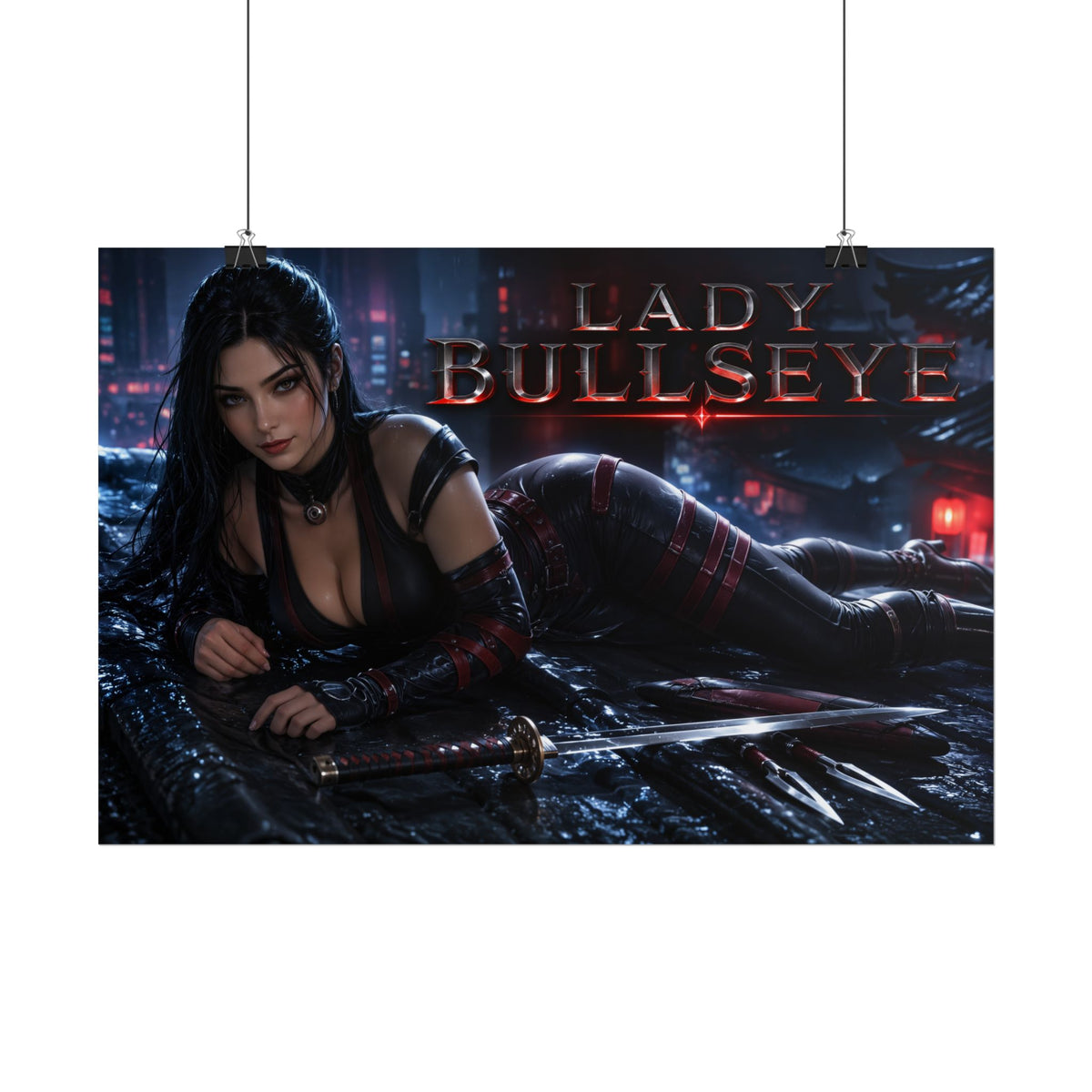 Lady Bullseye Comic Poster Character Wall Art Collector Room Decor Art Print