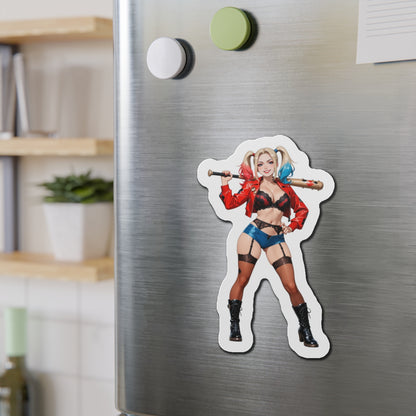 Harley Quinn Magnet – Anime-Bösewicht-Magnet, süße Comic-Kühlschrankdekoration