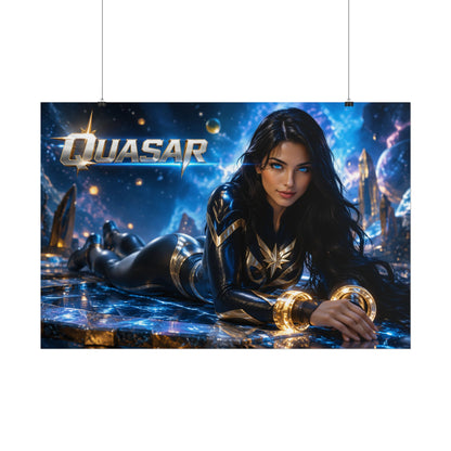 Comic Wall Art Quasar Poster Heroine Room Decor Collectible Character Print
