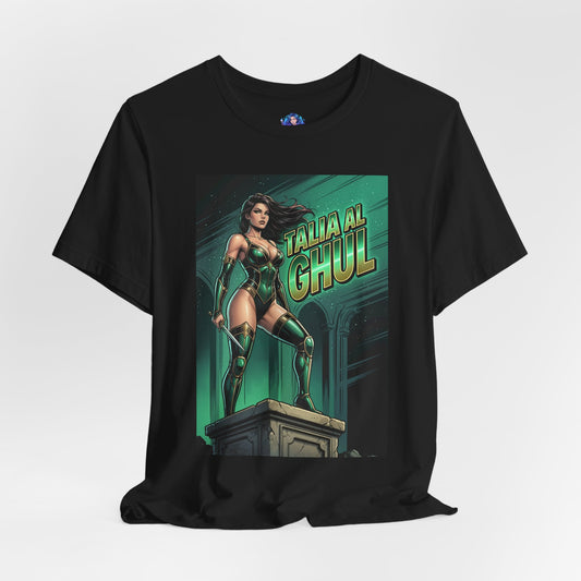 Talia al Ghul T-Shirt | DC Comics Anime Tee for Gamers & Fans - emerald comic illustration on Bella Canvas 3001 unisex tee