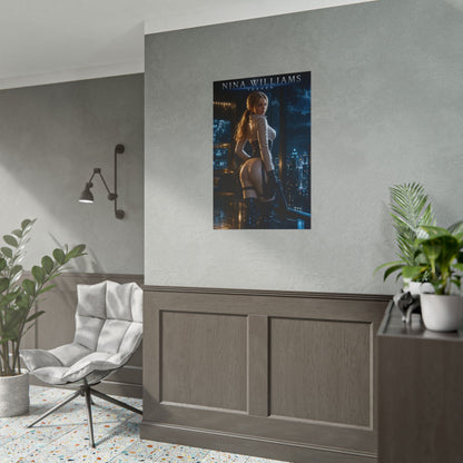 Nina Williams Poster, Tekken Wall Art, Gaming Print, Pin Up Decor