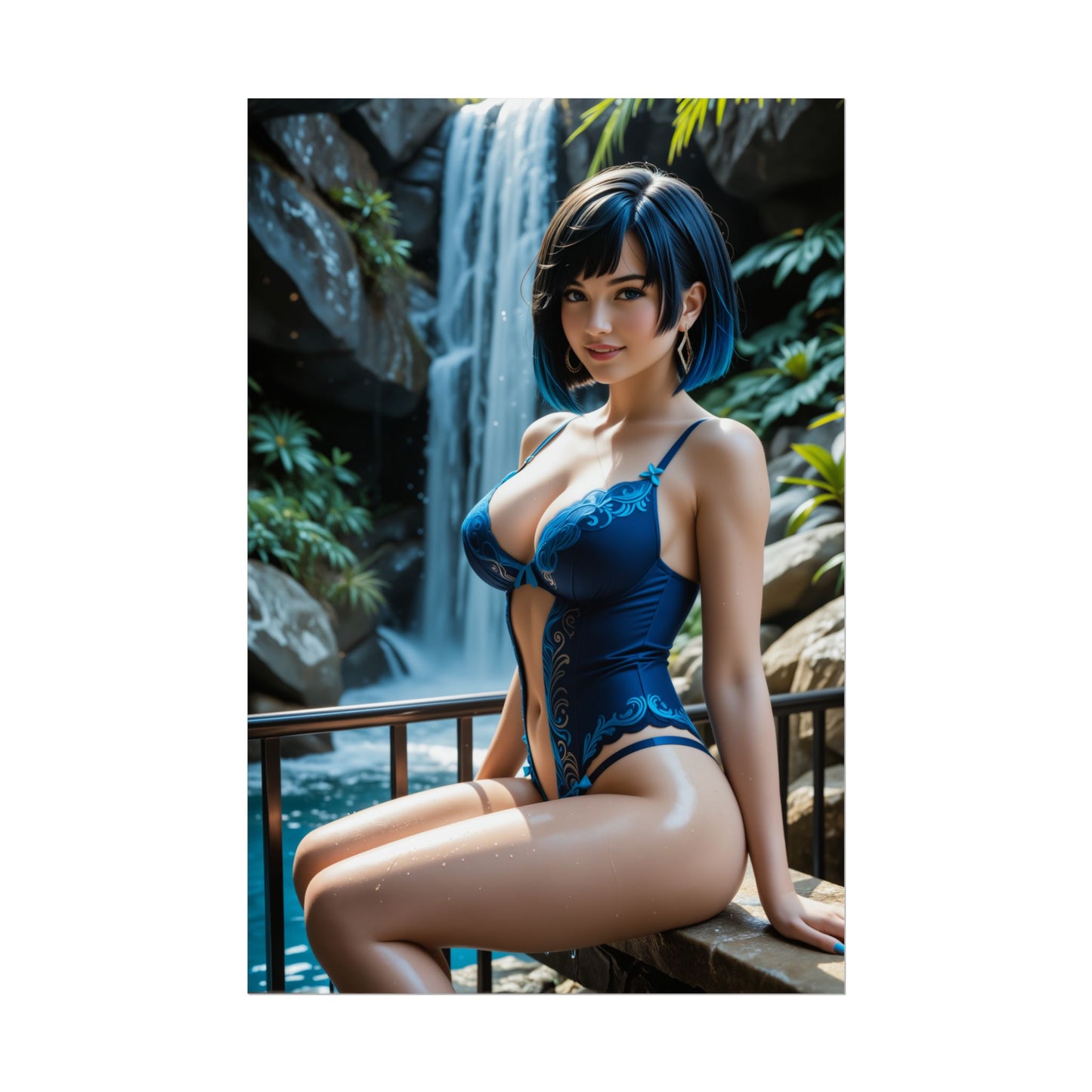 Настінний художній плакат Вайфу | Аніме-принт Єлан для облаштування або ігрової спальні