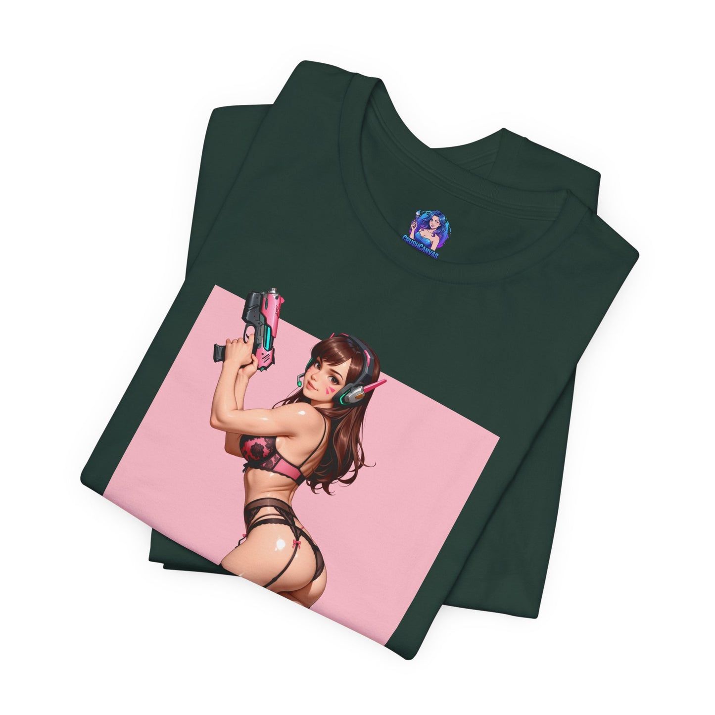 D.Va-Shirt | Overwatch-Waifu-T-Shirt für Gaming-Fans | Neonfarbenes Gamer-Girl-Grafik-T-Shirt