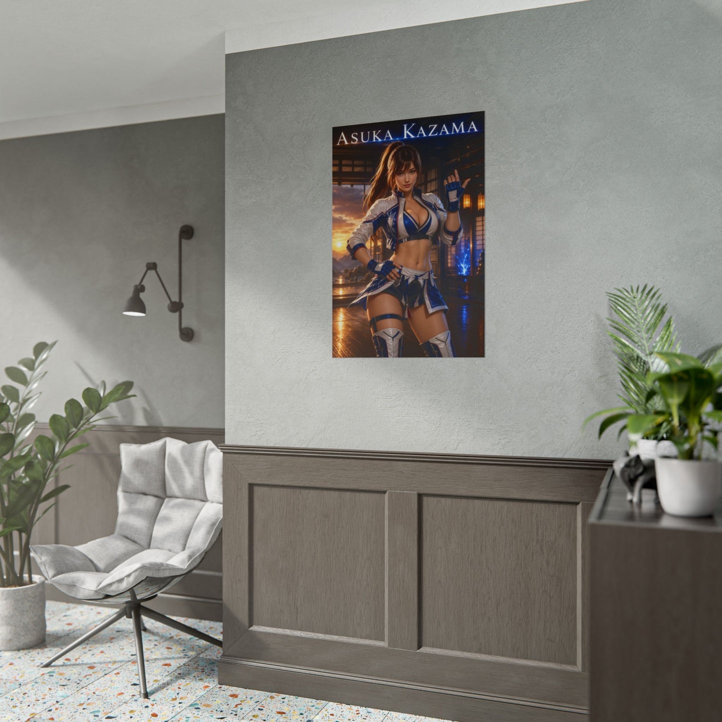 Asuka Kazama Poster, Tekken Wall Art, Gaming Print, Gamer Decor
