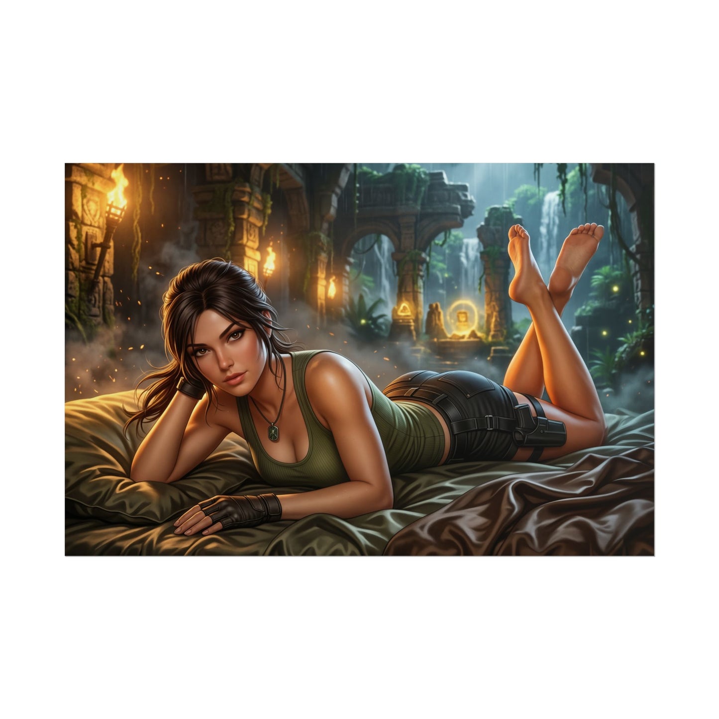 Lara Croft Poster, Tomb Raider Wall Art, Gaming Print Decor