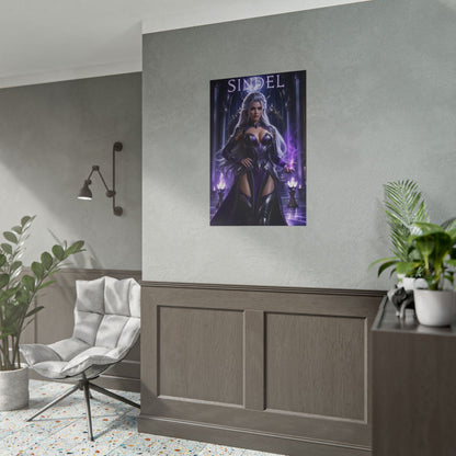 Sindel Mortal Kombat Poster MK Gaming Wall Art Print Decor
