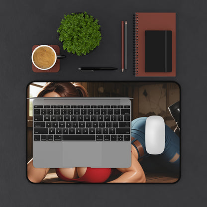 Claire Redfield Schreibtischunterlage, Mauspad für Survival-Game-Heldin, Gaming-Schreibtisch-Setup