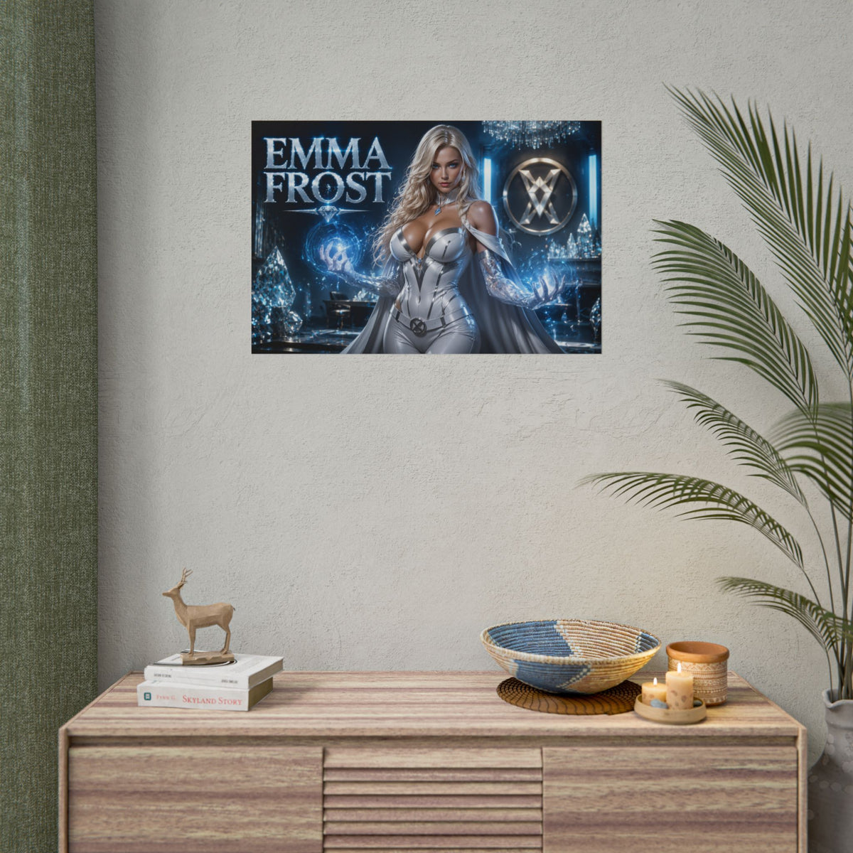Emma Frost Comic Poster Character Wall Art Collector Room Decor Art Print